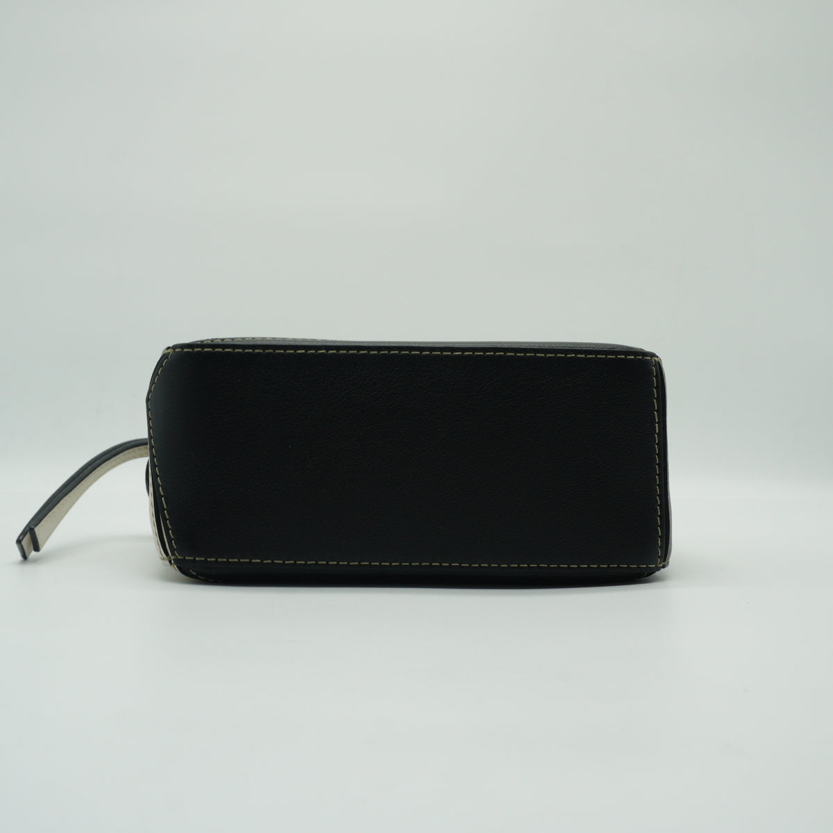 Loewe	Mini Puzzle Bag in a color-blocked soft white rosemary green and black