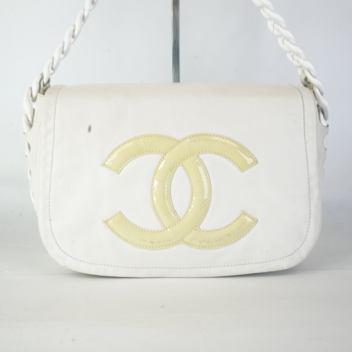 Chanel Modern Rhodoid Flap White
