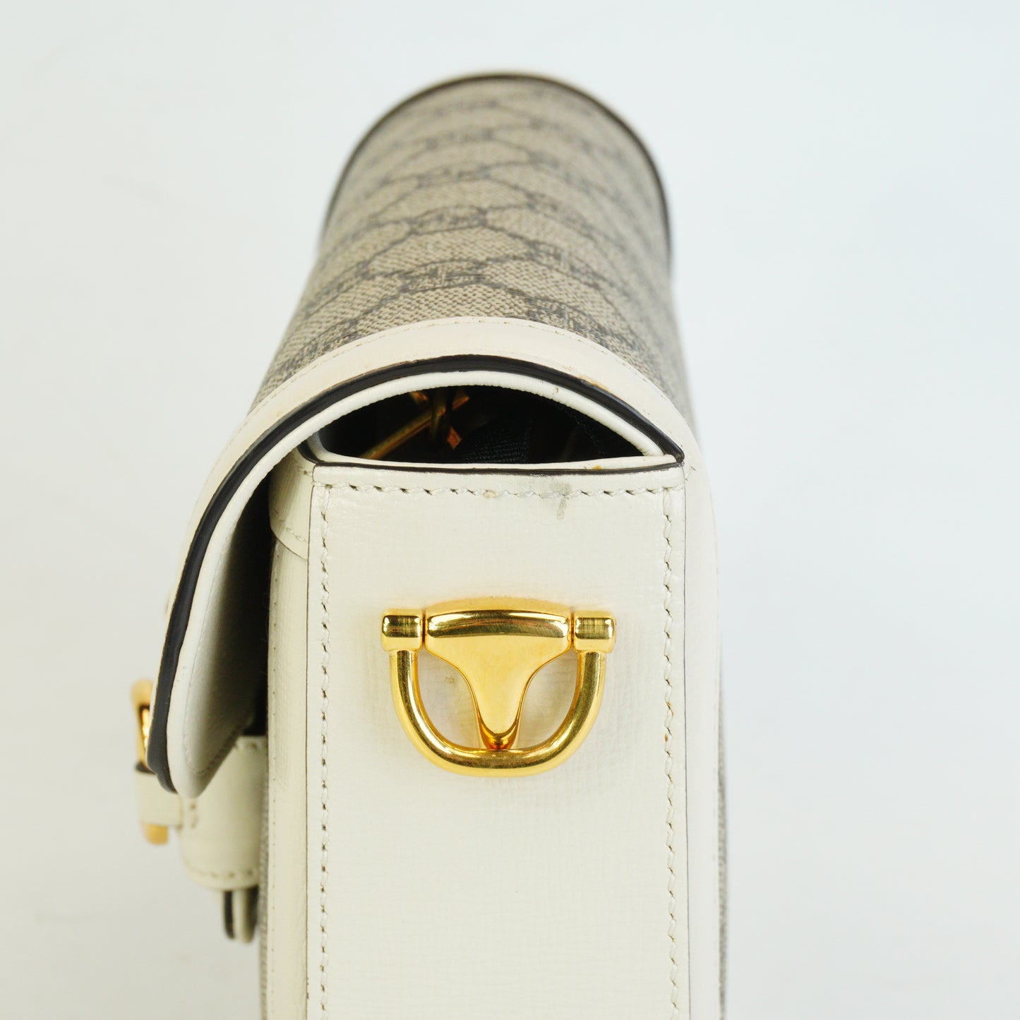 Gucci Horsebit 1955 White Trims Mini GHW