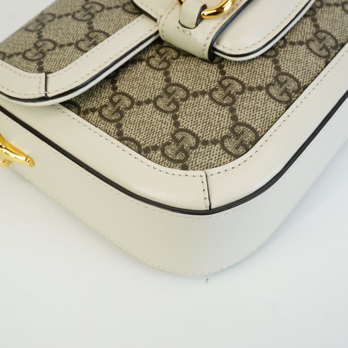 Gucci Horsebit 1955 White Trims Mini GHW
