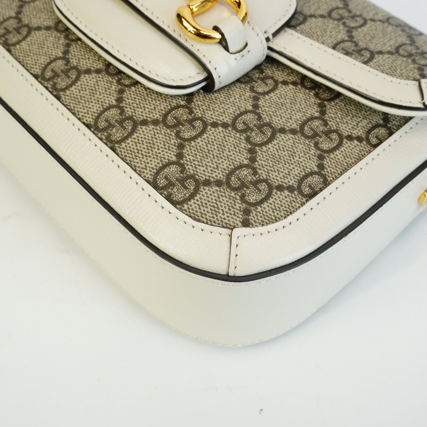Gucci Horsebit 1955 White Trims Mini GHW