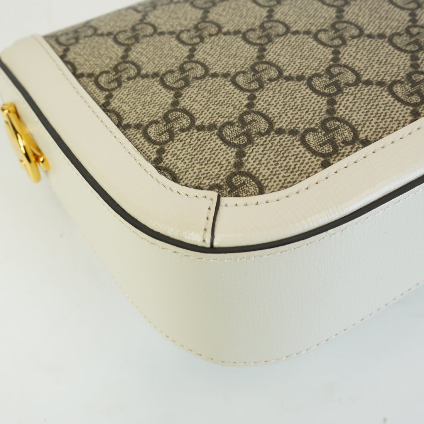 Gucci Horsebit 1955 White Trims Mini GHW