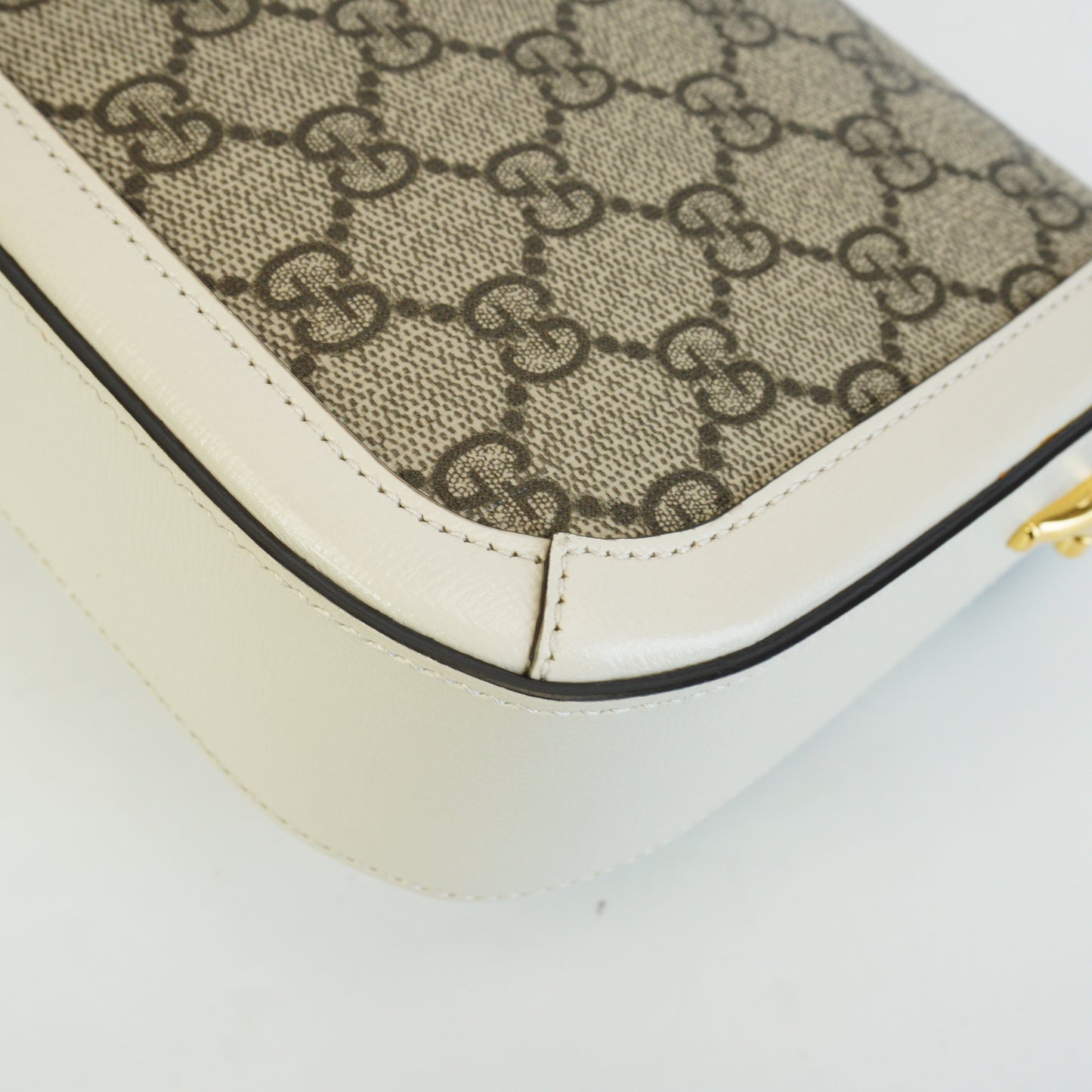 Gucci Horsebit 1955 White Trims Mini GHW