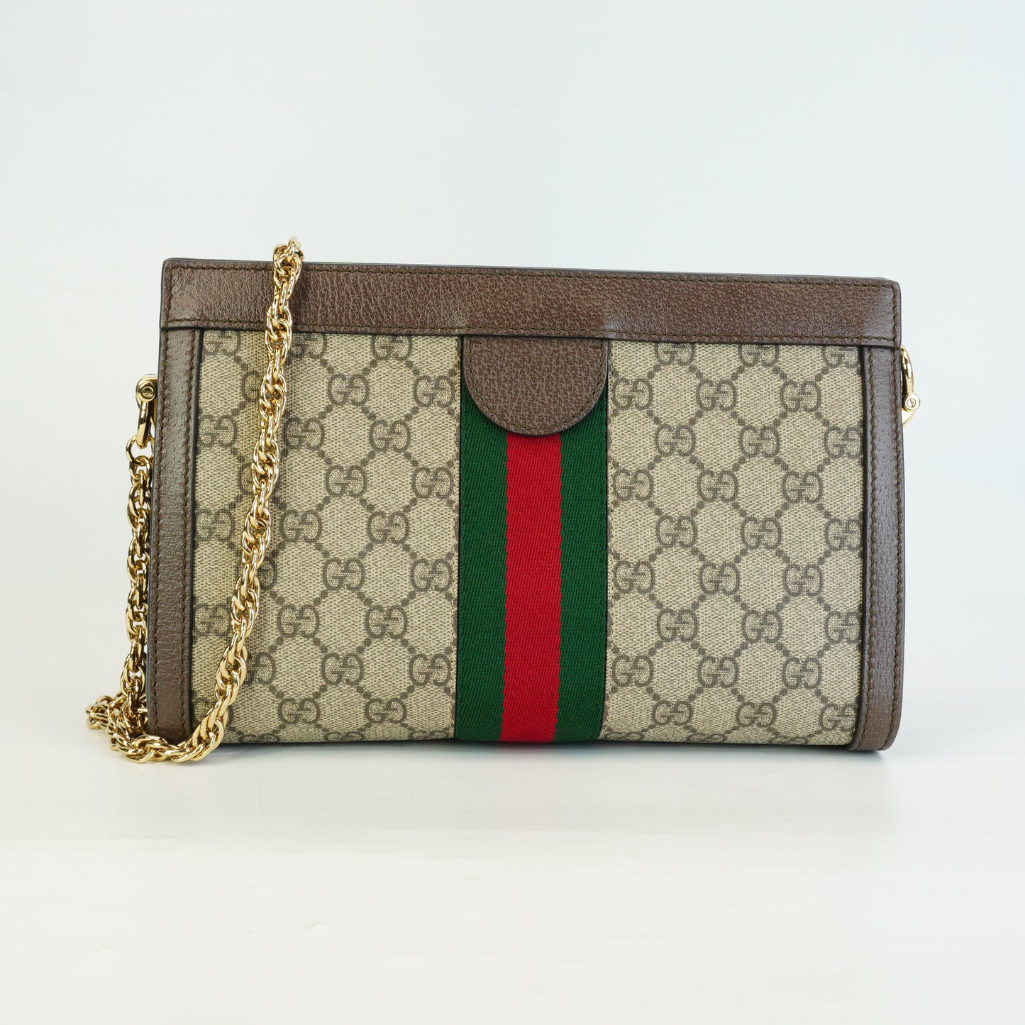 Gucci Ophidia GG Shoulder Bag Brown Trims Small GHW