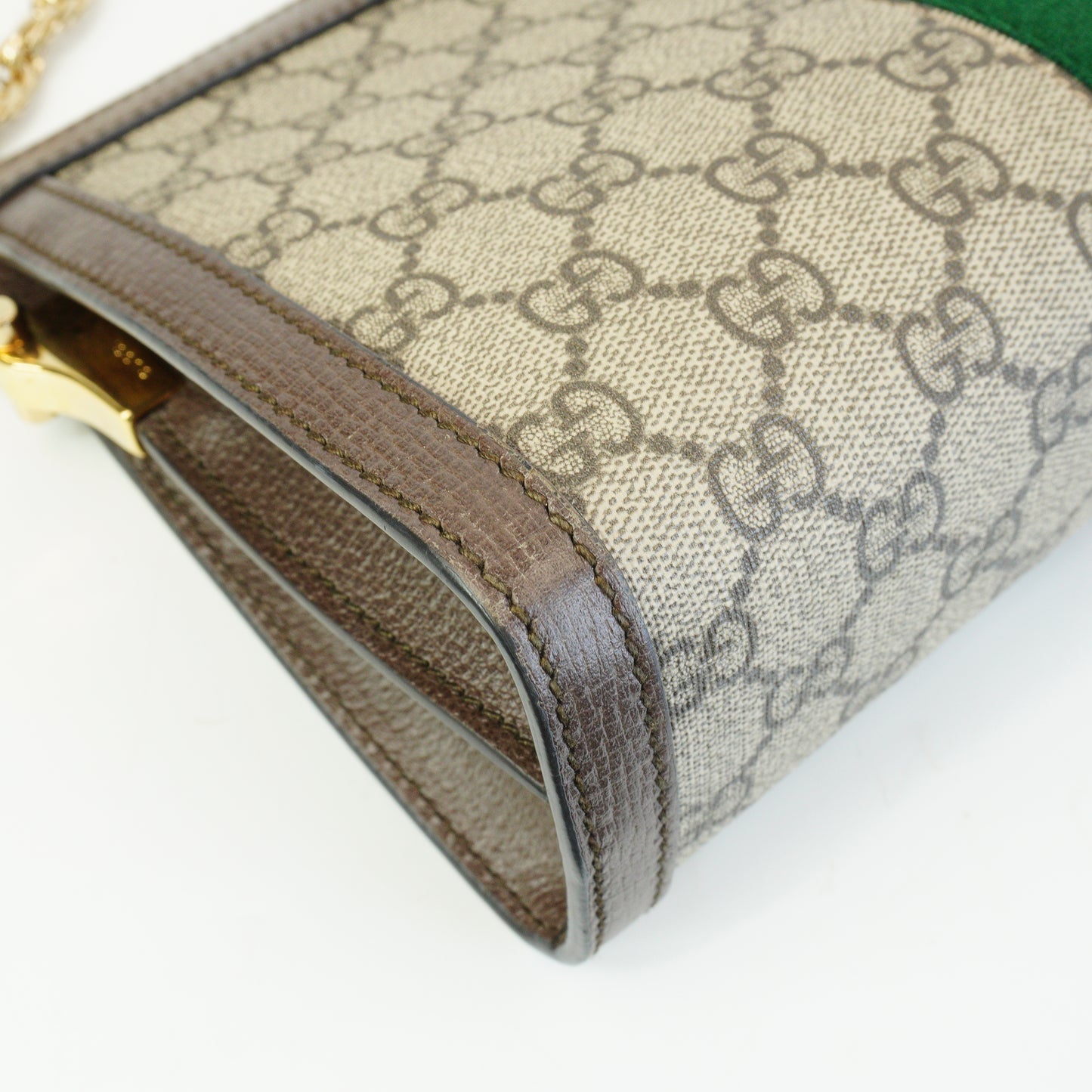 Gucci Ophidia GG Shoulder Bag Brown Trims Small GHW