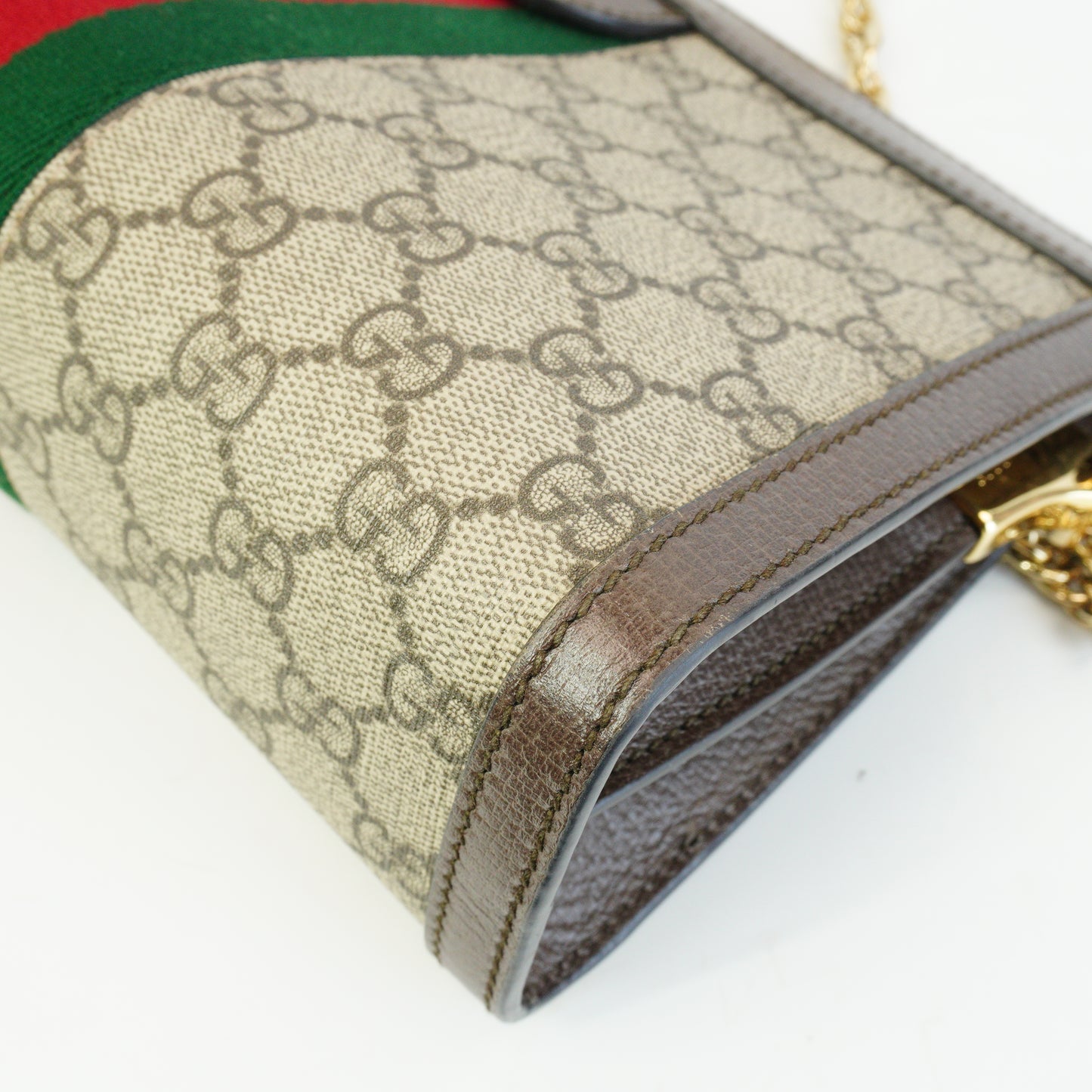 Gucci Ophidia GG Shoulder Bag Brown Trims Small GHW