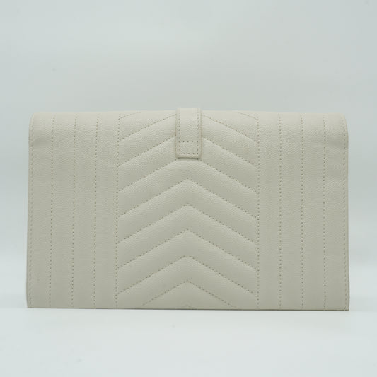 YSL	Envelope Small White GHW