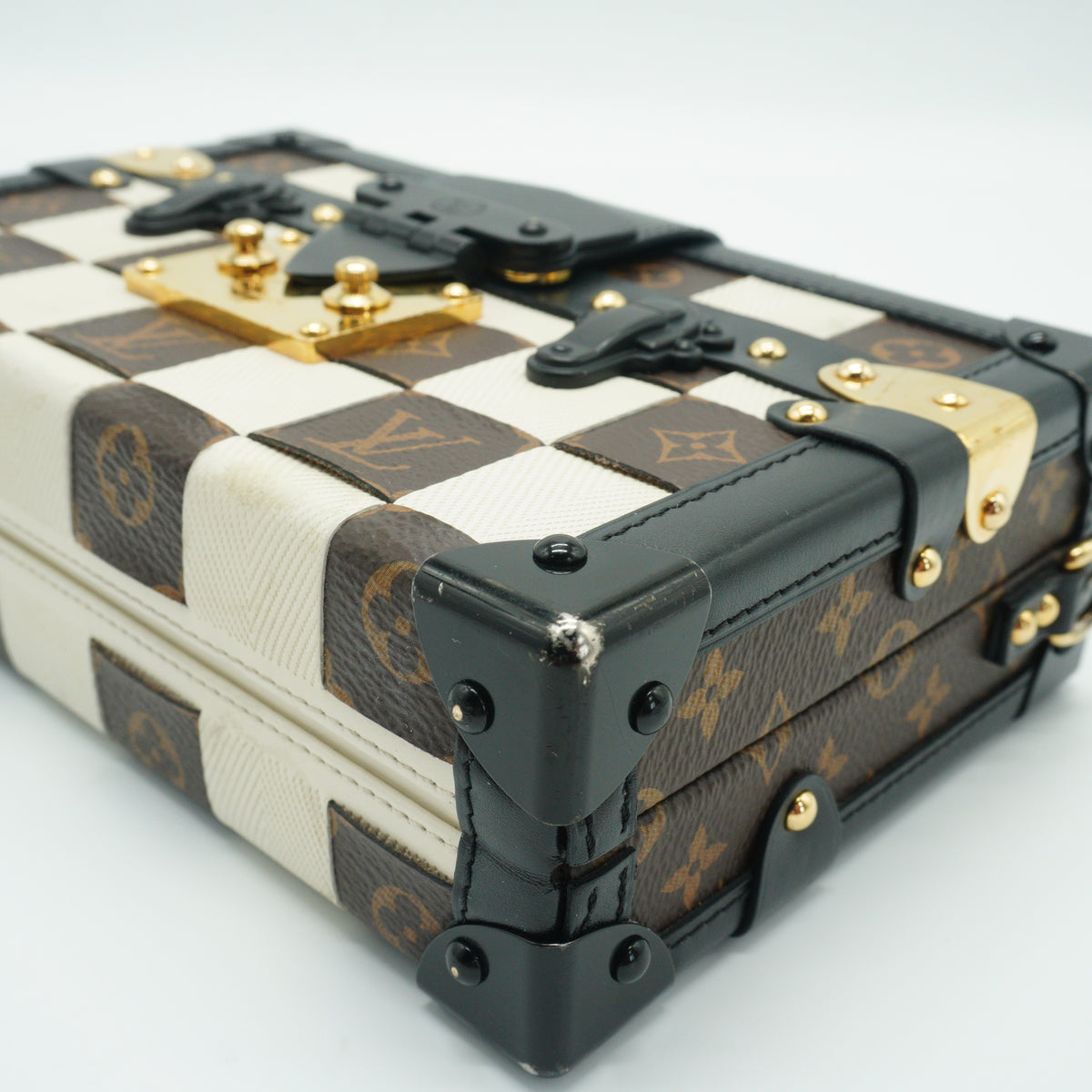 Louis Vuitton	Damier Tressage Petite Malle Mini GHW