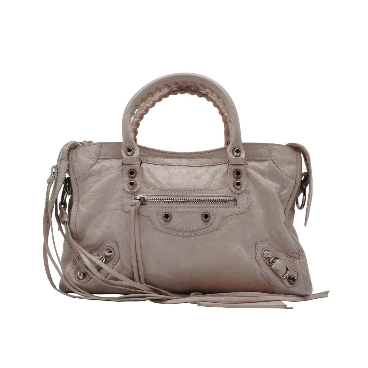 Balenciaga	Le City Small Distressed Leather Light Pink SHW