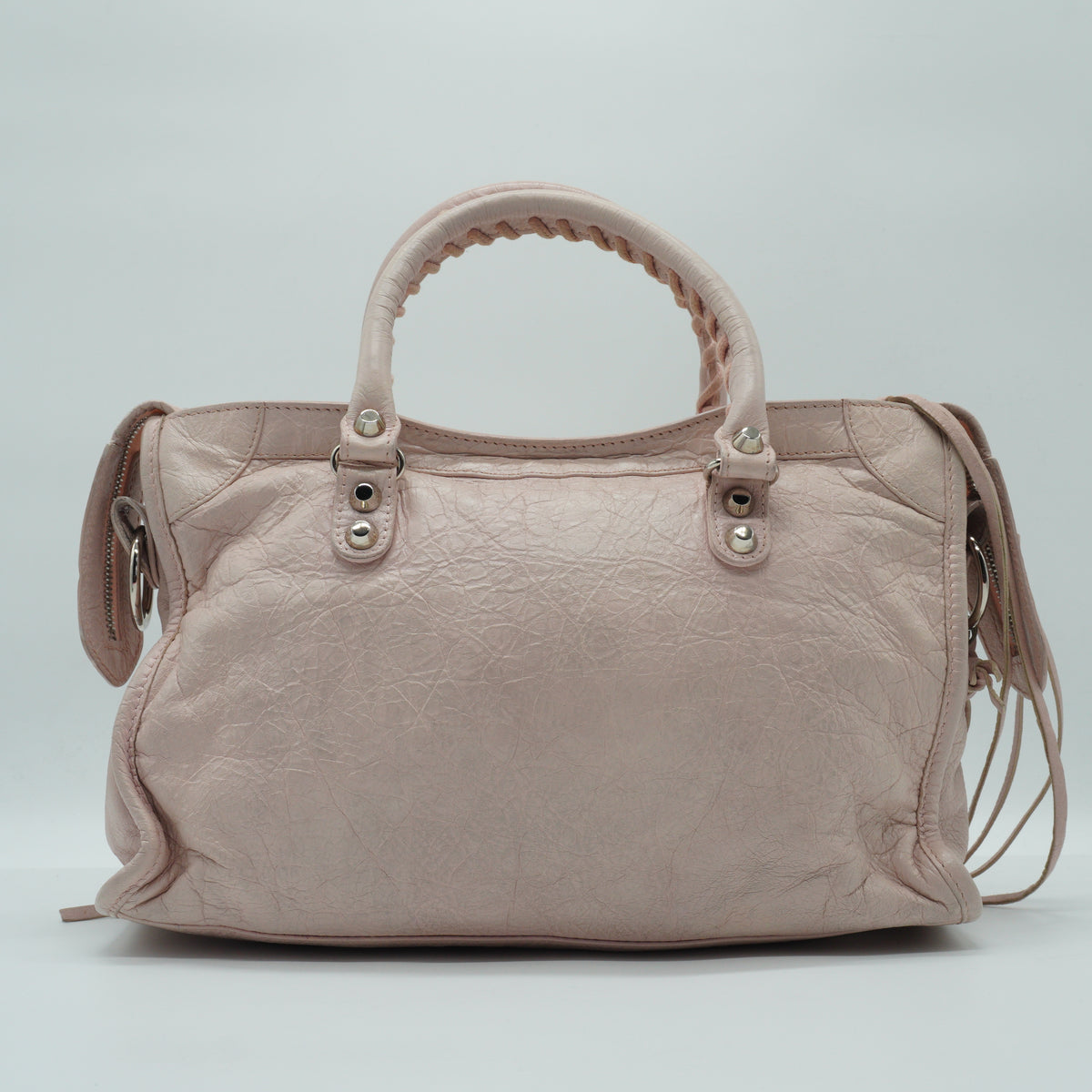Balenciaga	Le City Small Distressed Leather Light Pink SHW