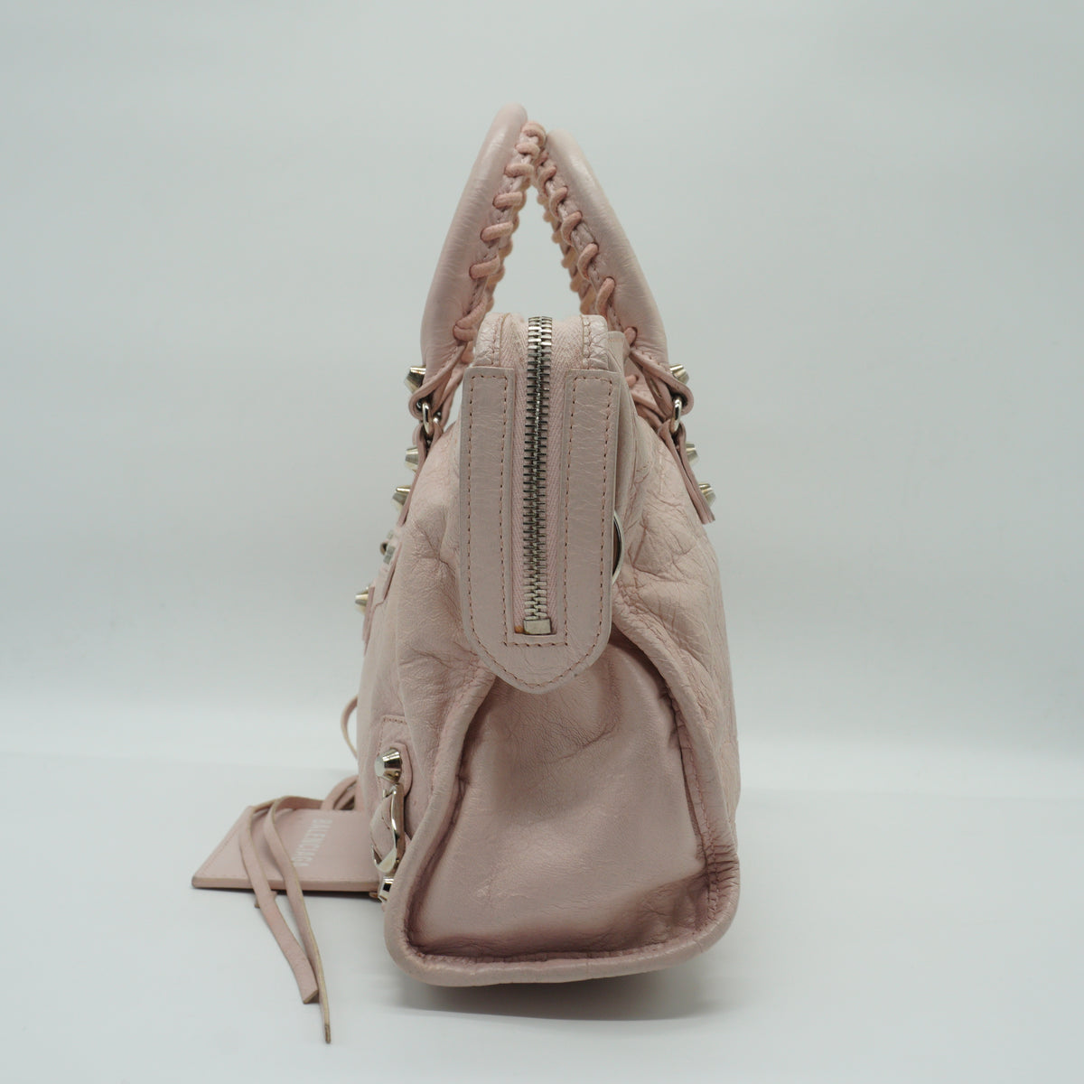 Balenciaga	Le City Small Distressed Leather Light Pink SHW