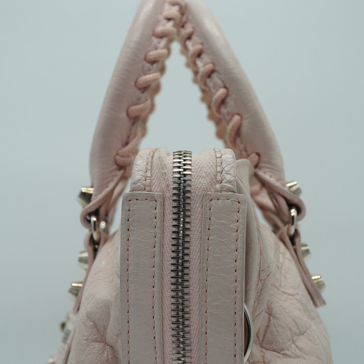 Balenciaga	Le City Small Distressed Leather Light Pink SHW