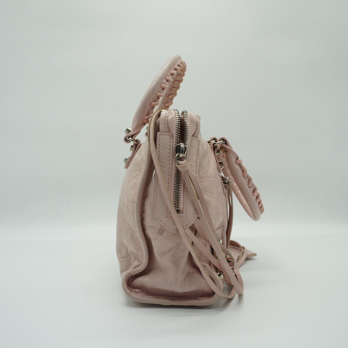 Balenciaga	Le City Small Distressed Leather Light Pink SHW