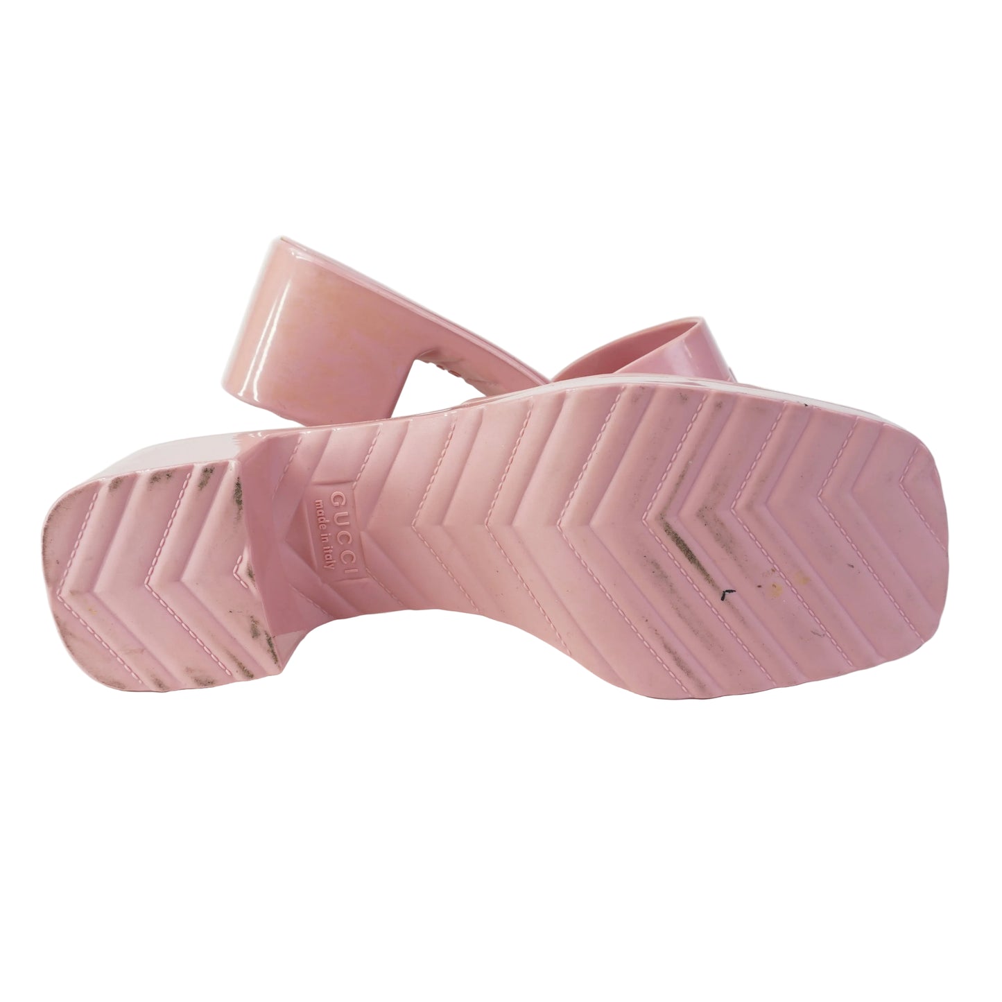 Gucci Block Heels Sandals Pink Size 38