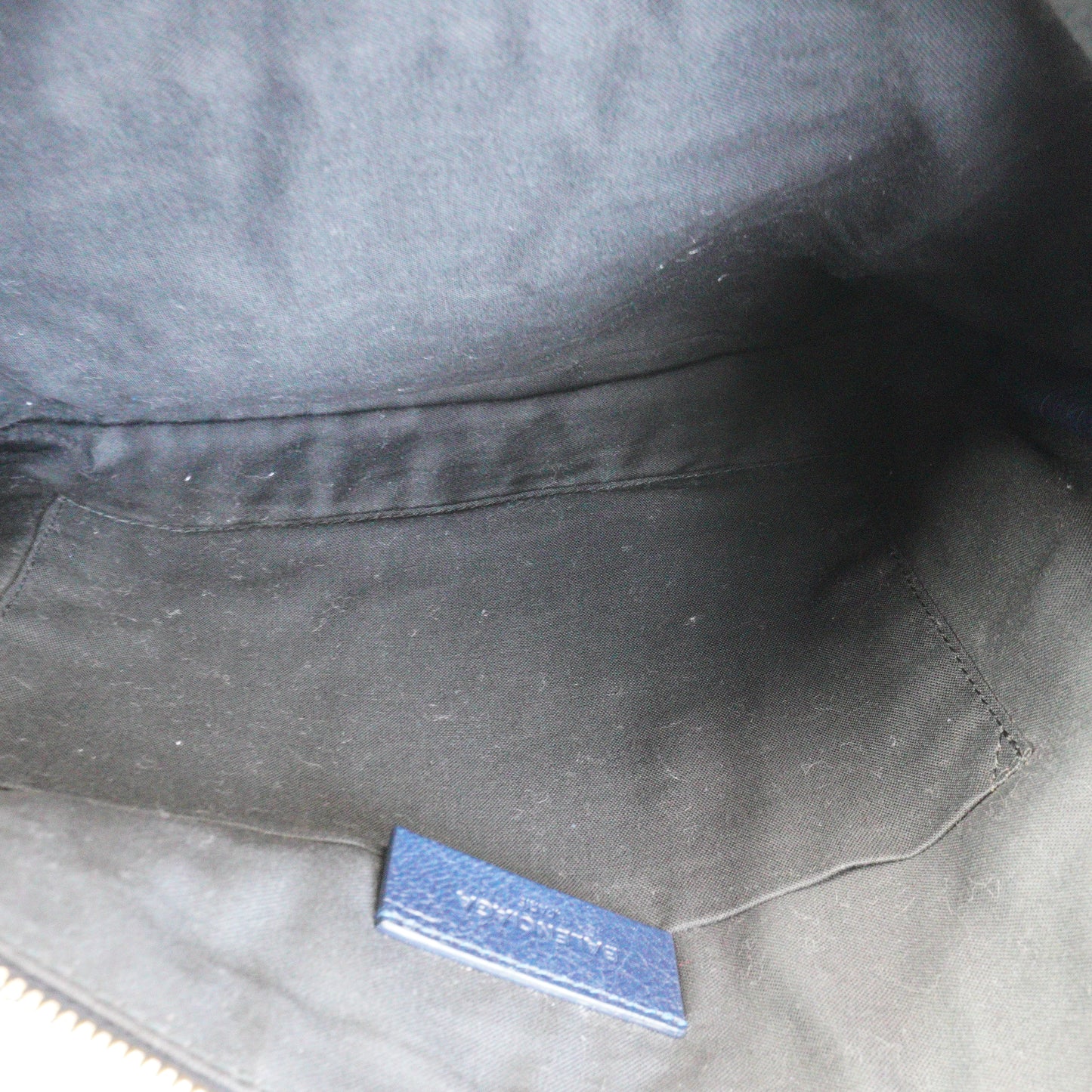 Balenciaga Giant Flat Clutch Navy Blue Medium GHW