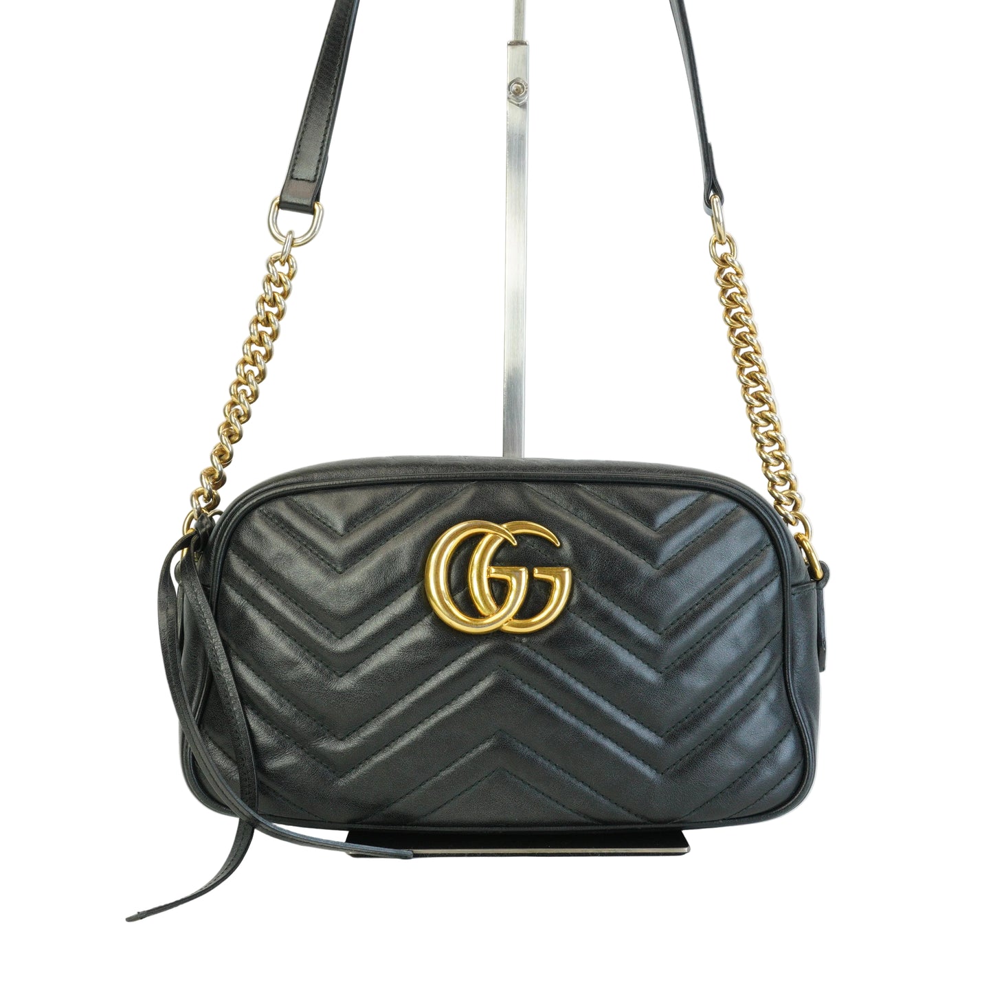 Gucci GG Marmont Matelasse Cambag Black Small GHW