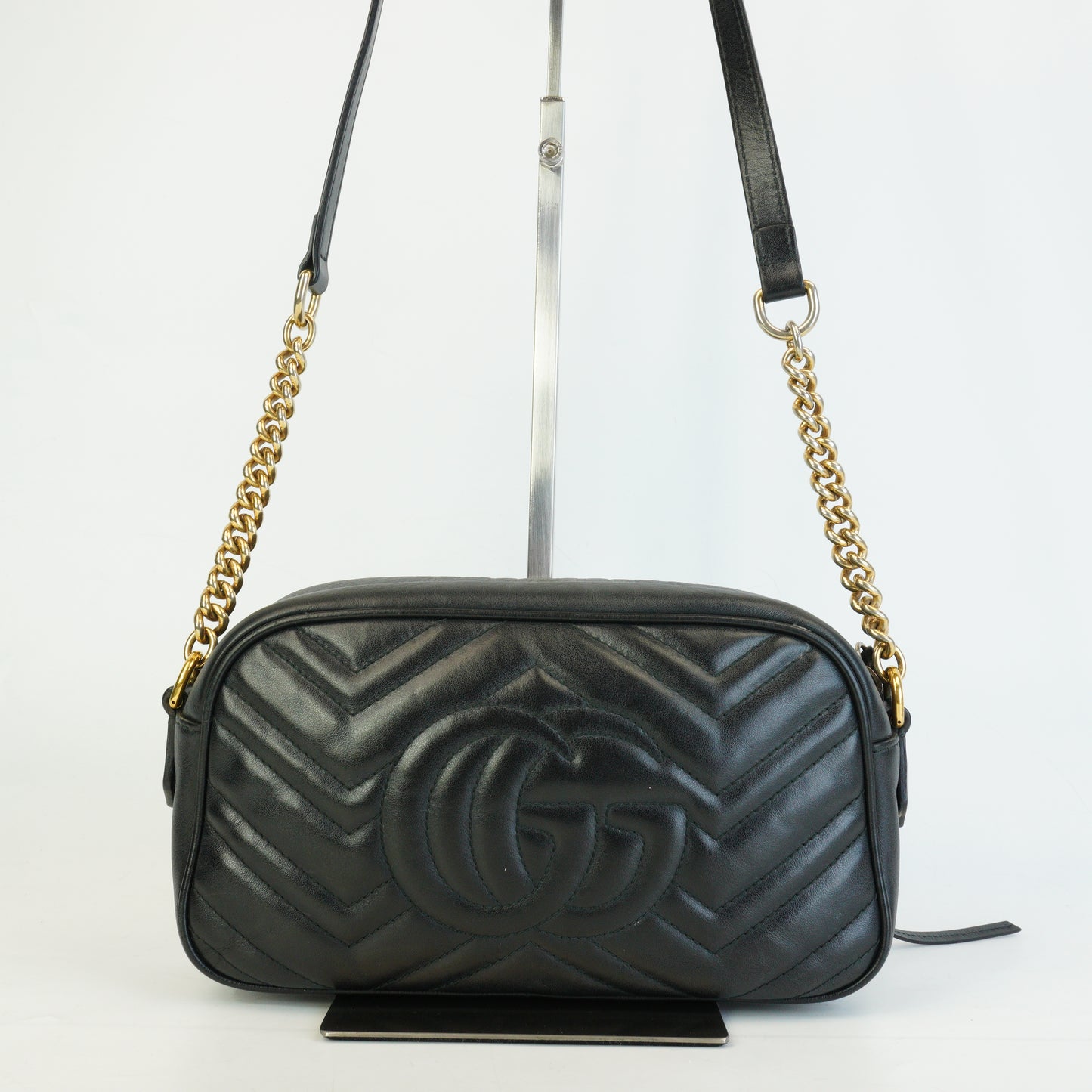 Gucci GG Marmont Matelasse Cambag Black Small GHW