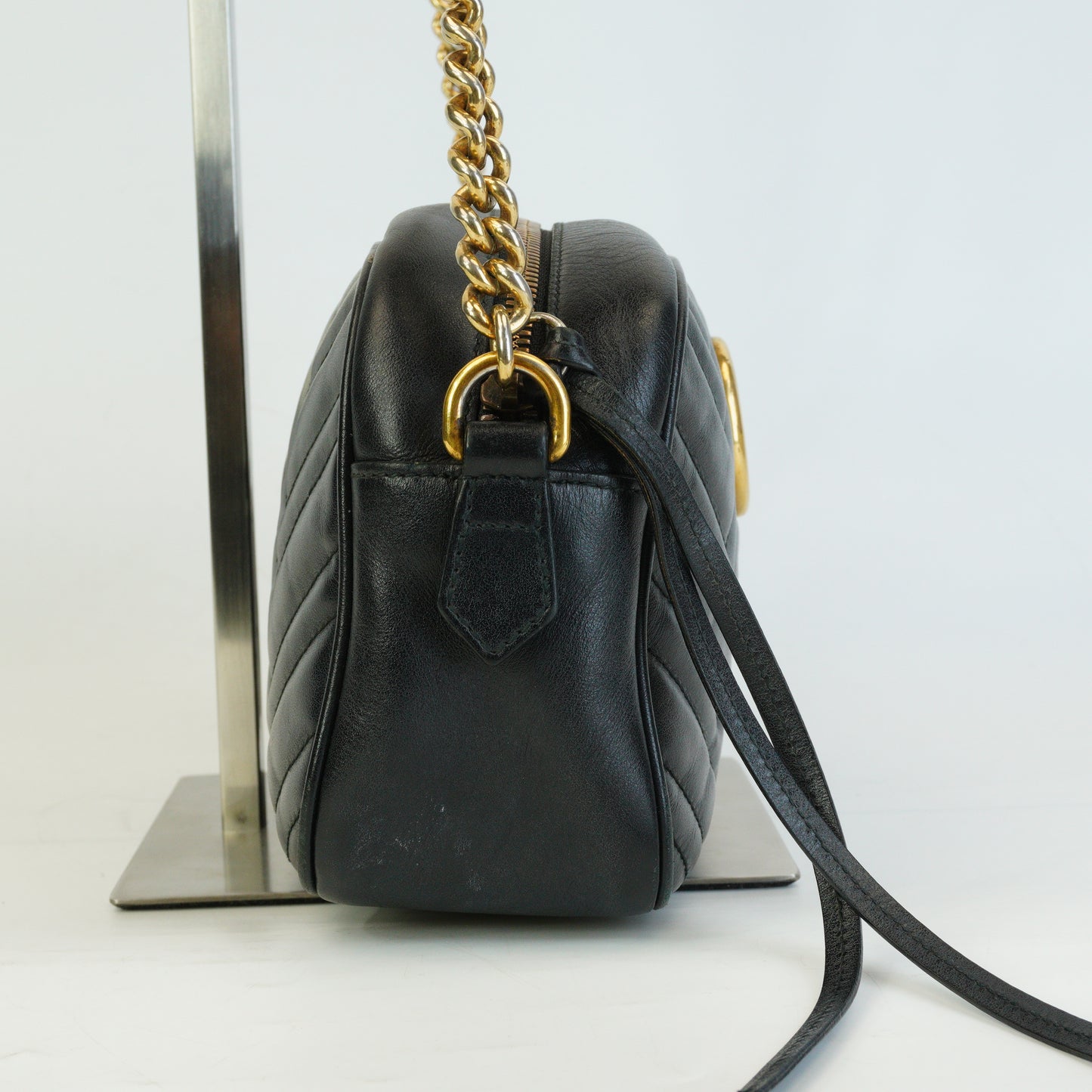 Gucci GG Marmont Matelasse Cambag Black Small GHW