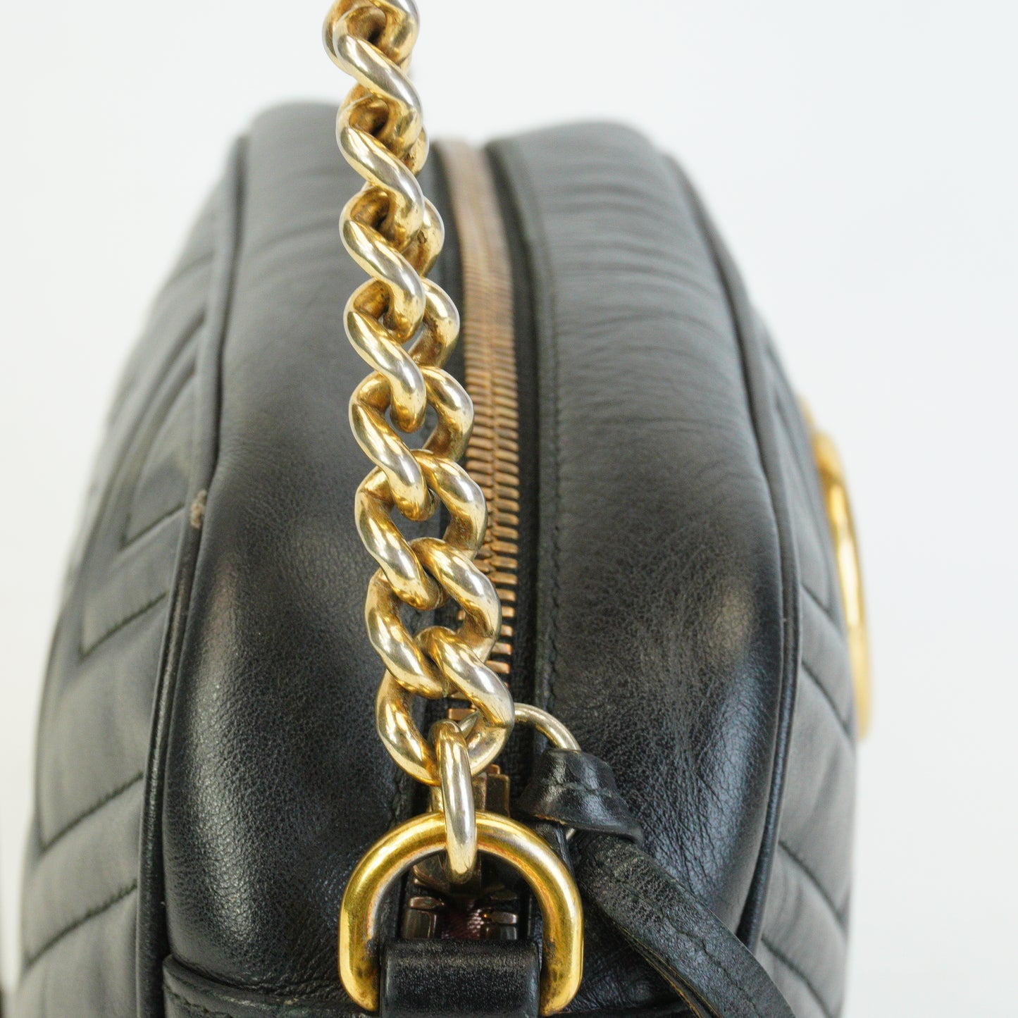 Gucci GG Marmont Matelasse Cambag Black Small GHW