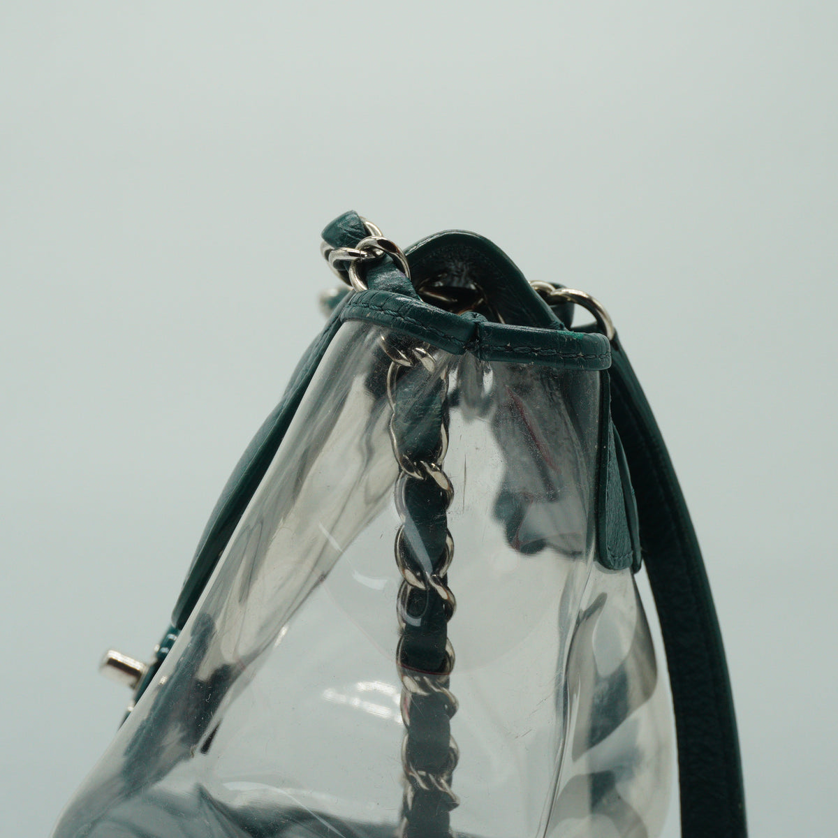 Chanel	PVC Transparent Vanity Flap Back pack Small SHW