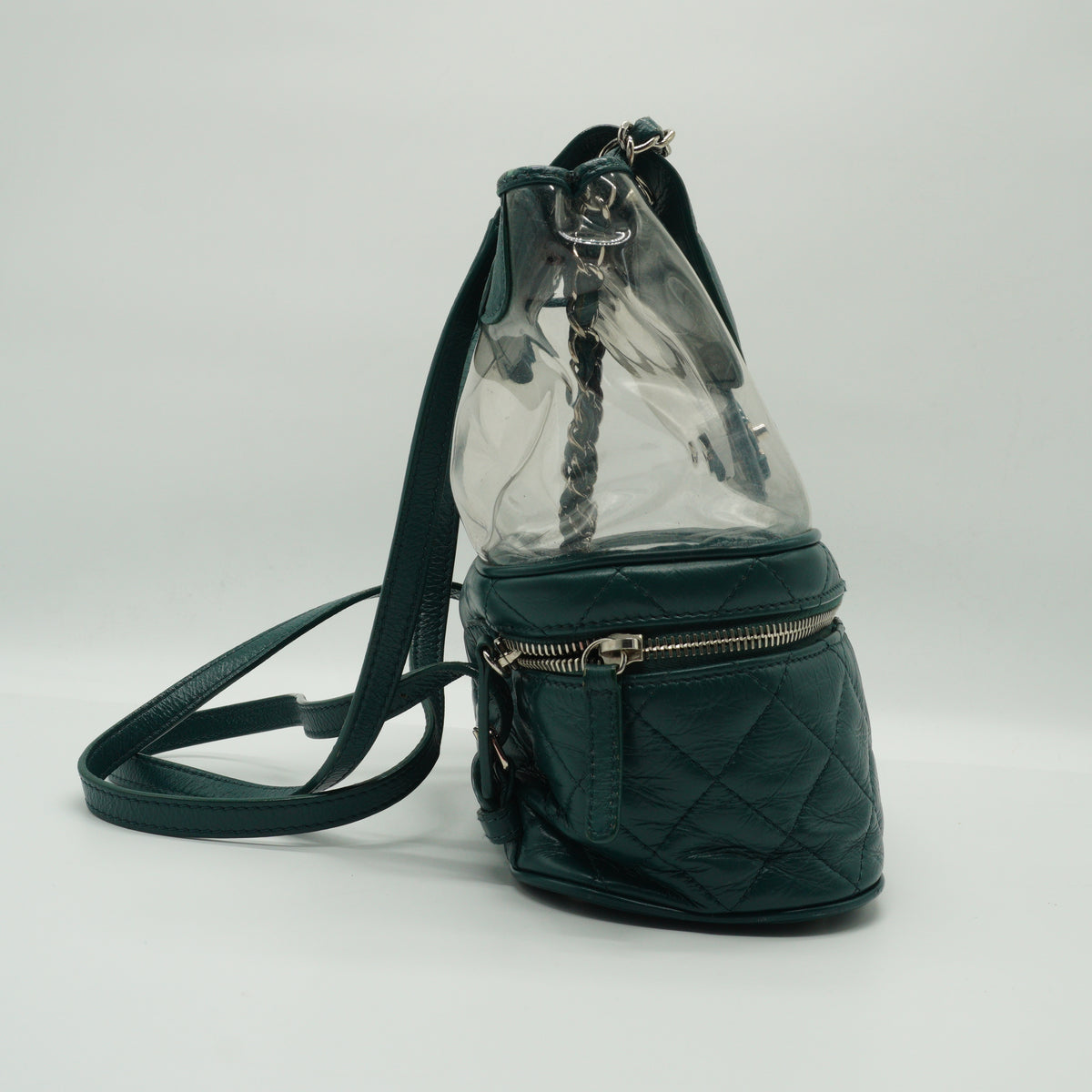 Chanel	PVC Transparent Vanity Flap Back pack Small SHW