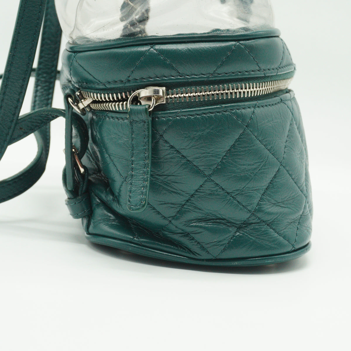 Chanel	PVC Transparent Vanity Flap Back pack Small SHW