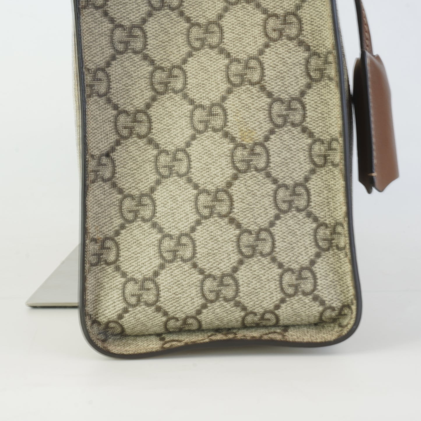 Gucci GG Supreme Padlock Small Shoulder Bag Brown