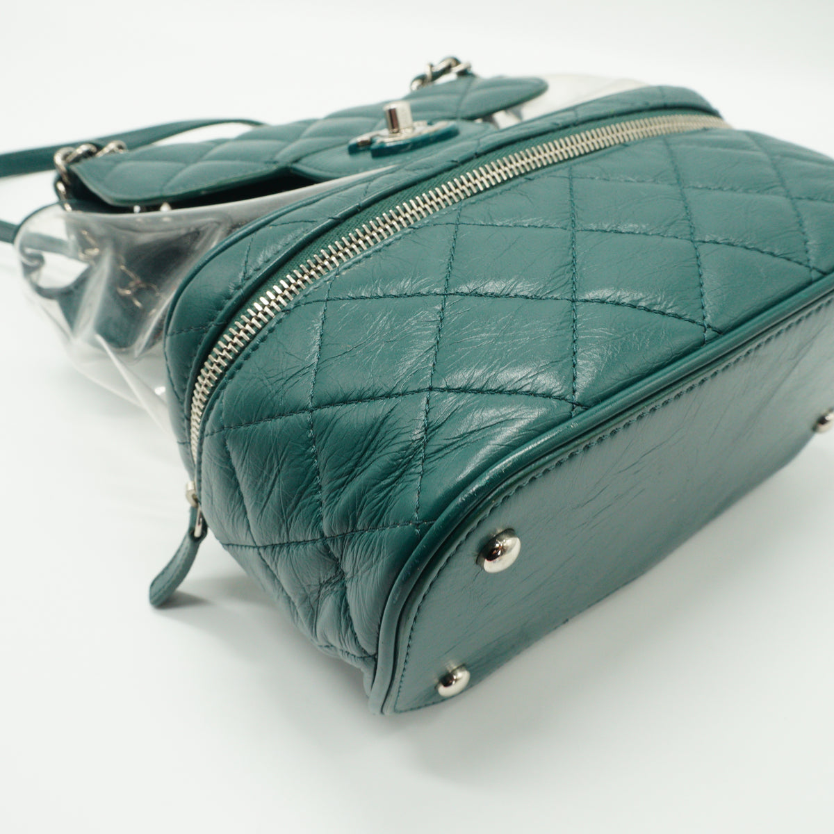Chanel	PVC Transparent Vanity Flap Back pack Small SHW