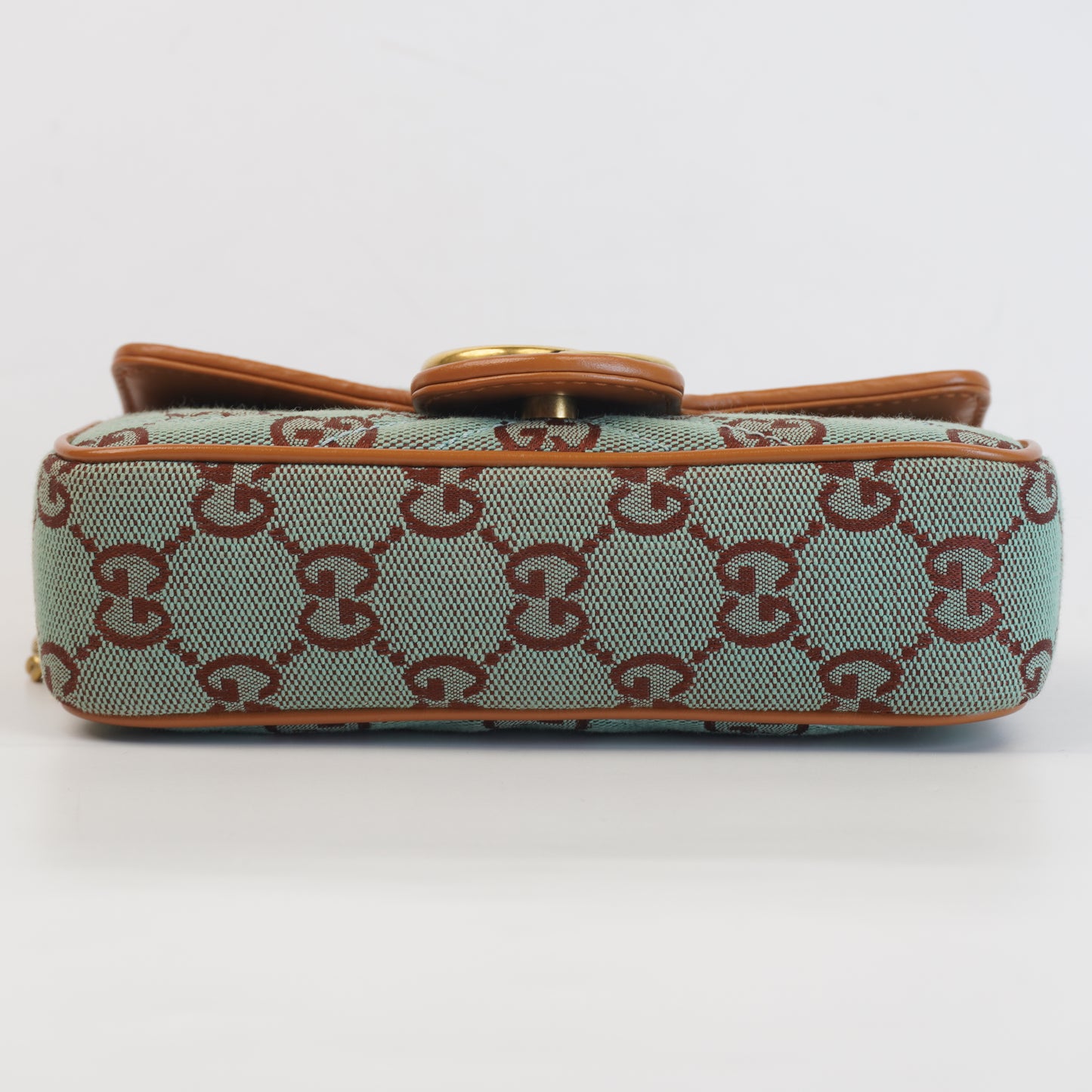 Gucci GG Marmont Super Mini Shoulder Bag Azure/Brown