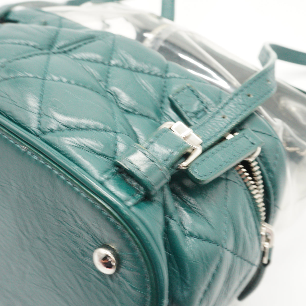 Chanel	PVC Transparent Vanity Flap Back pack Small SHW