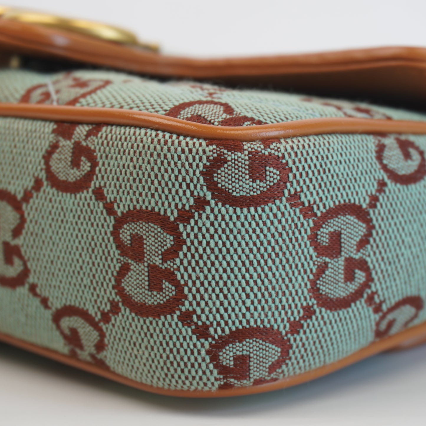 Gucci GG Marmont Super Mini Shoulder Bag Azure/Brown