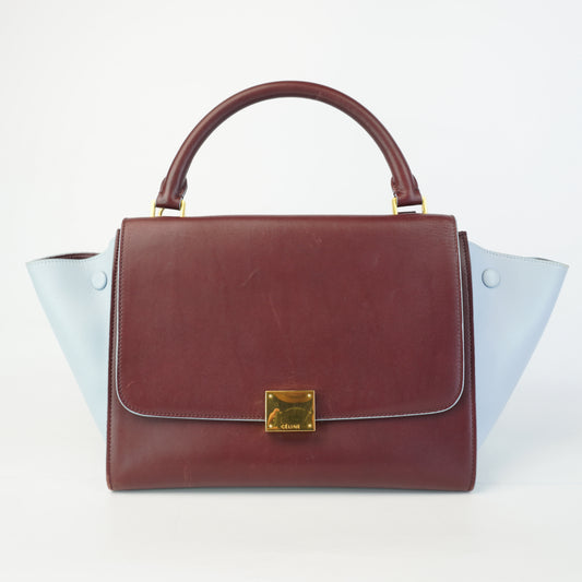 Celine Trapeze Bicolor Burgundy/Baby Blue