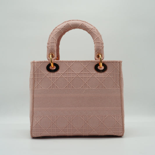 Dior	Lady D-Lite bag Cannage Pink Small GHW