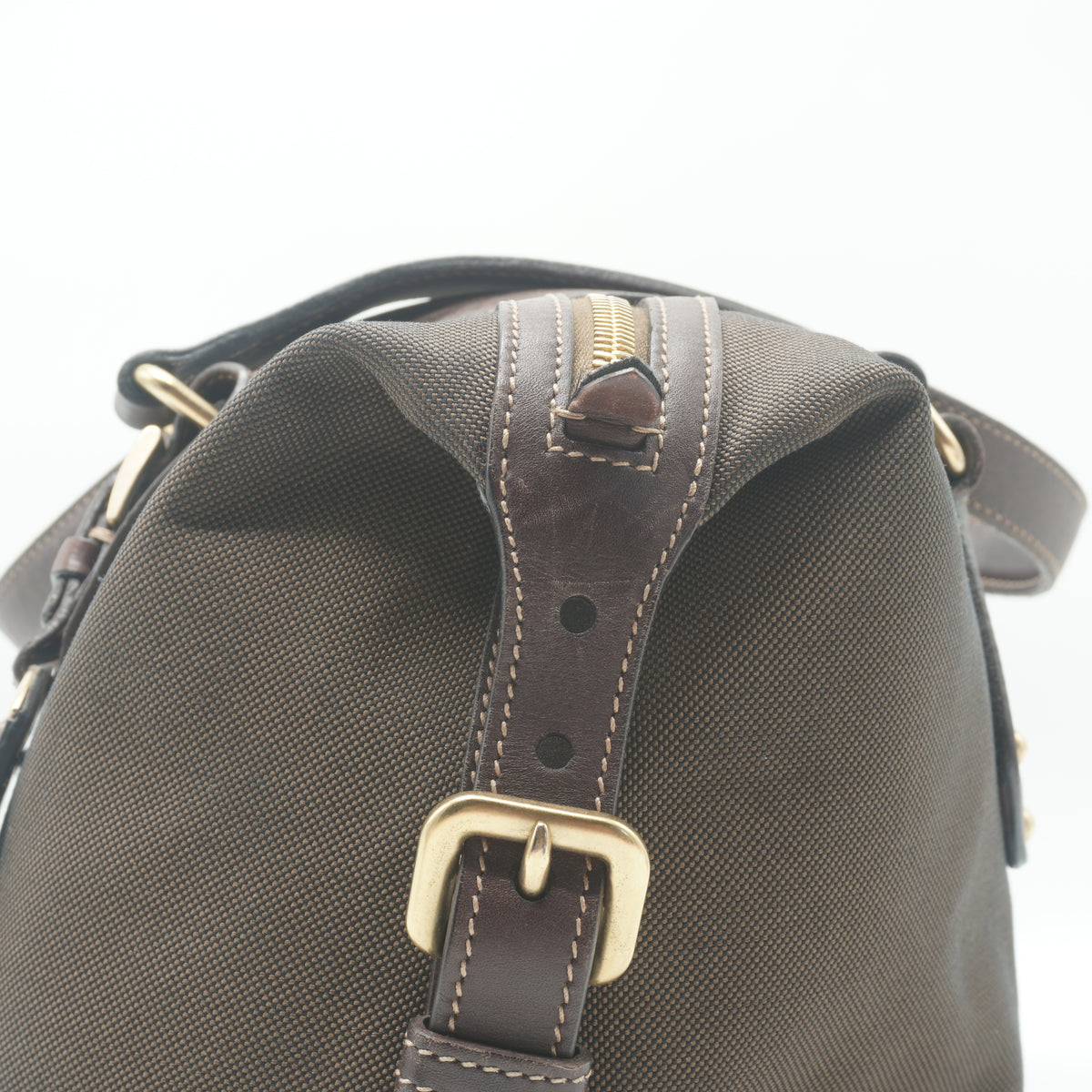 Prada	Jacquard Bauletto Dark Brown Medium GHW