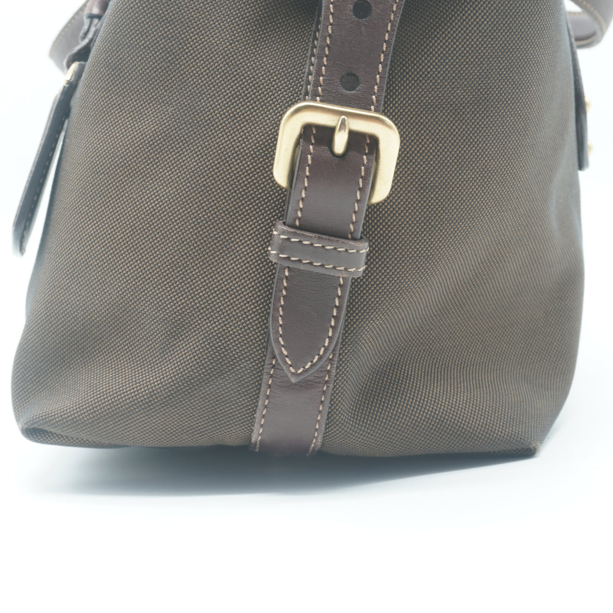 Prada	Jacquard Bauletto Dark Brown Medium GHW