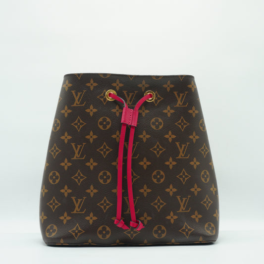 Louis Vuitton	NeoNoe MM Monogram Bucket bag Pink GHW