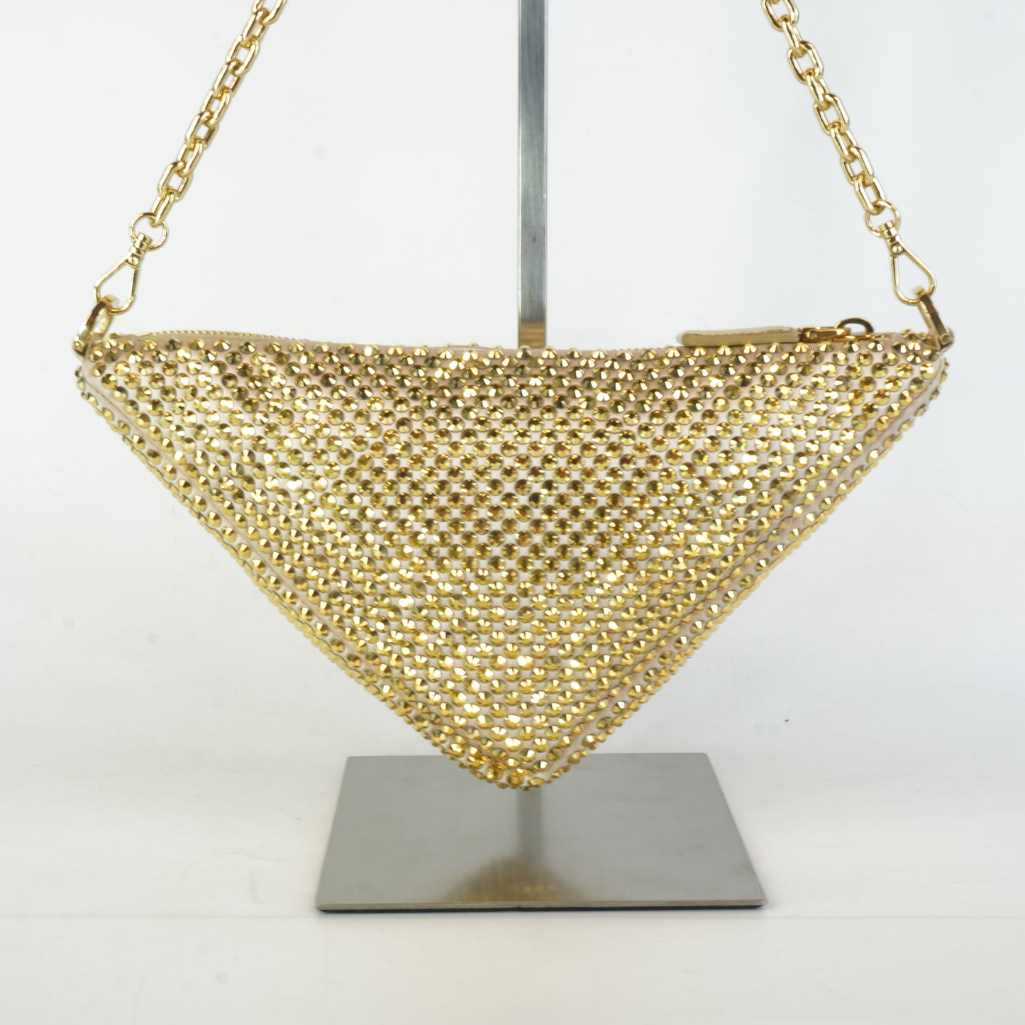 Prada Satin Crystal Triangle Pouch