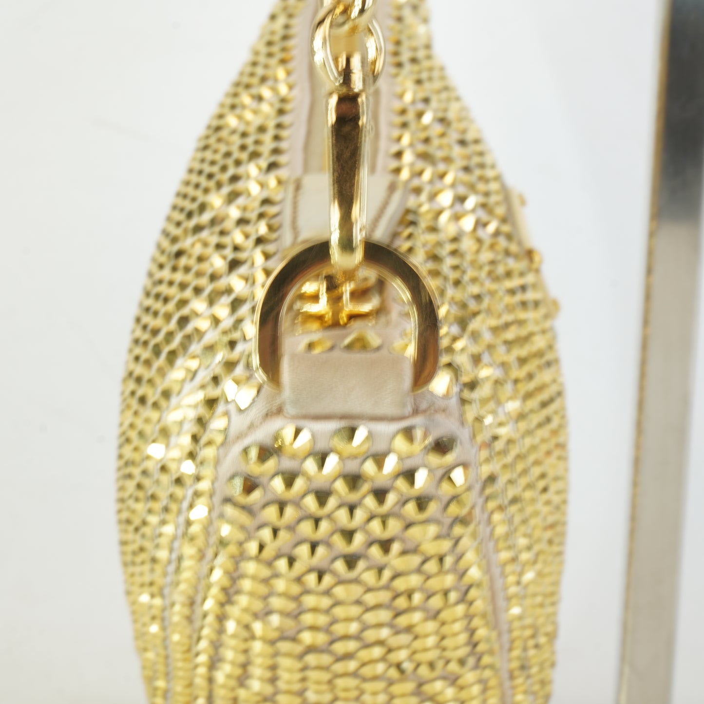 Prada Satin Crystal Triangle Pouch