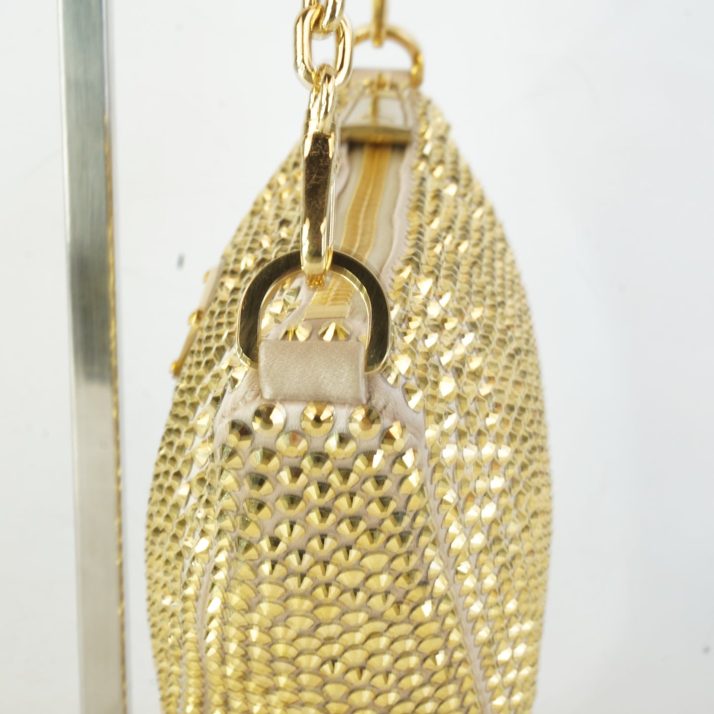 Prada Satin Crystal Triangle Pouch