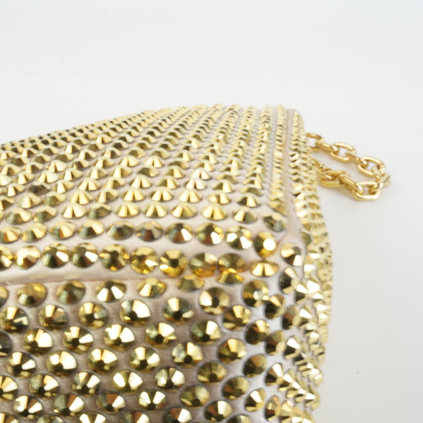 Prada Satin Crystal Triangle Pouch