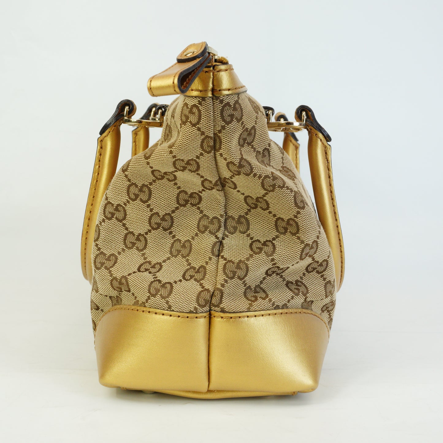 Gucci GG Canvas Lovely Heart Tote Small Gold Trims GHW