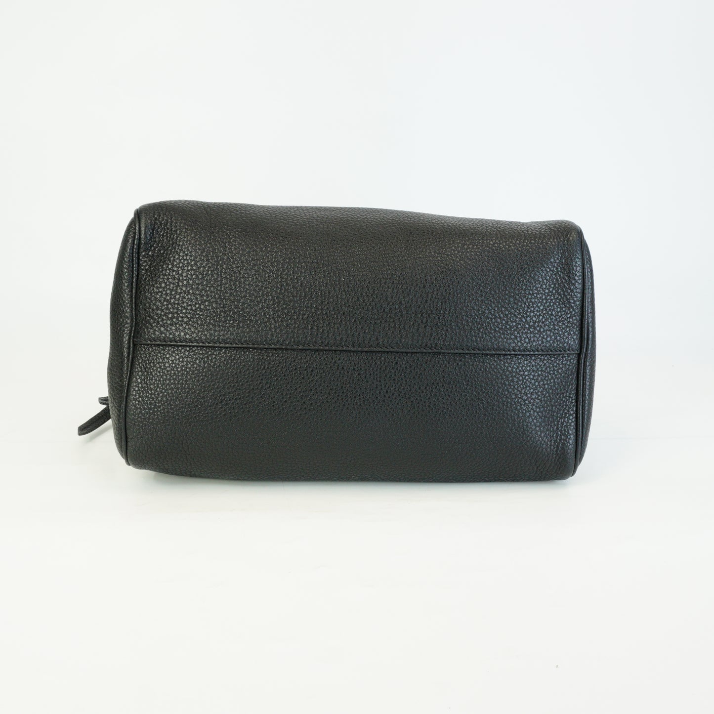 Prada Vitello Phenix Leather Bauletto Boston Medium Black GHW