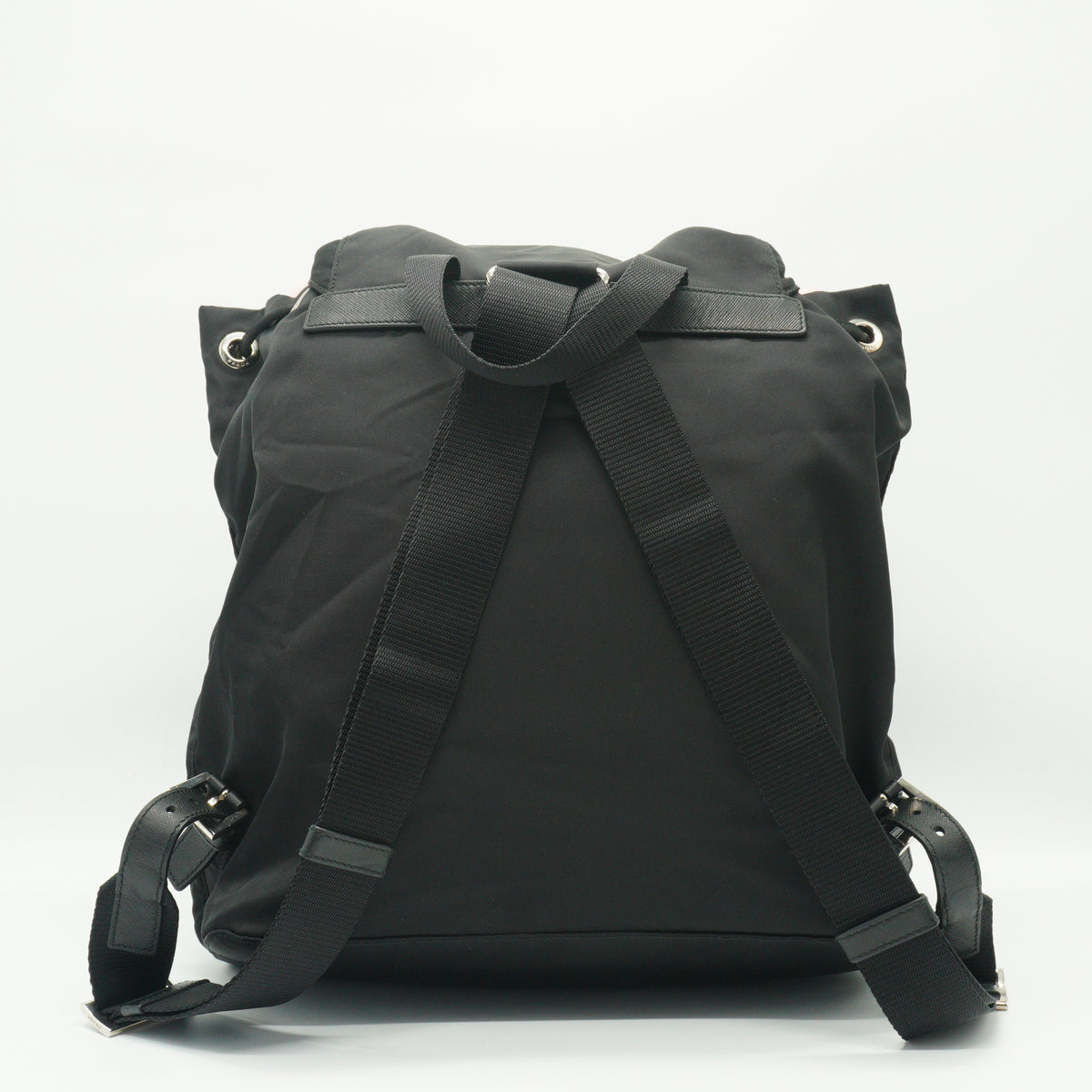 Prada	Vela Backpack Medium Nylon Black SHW