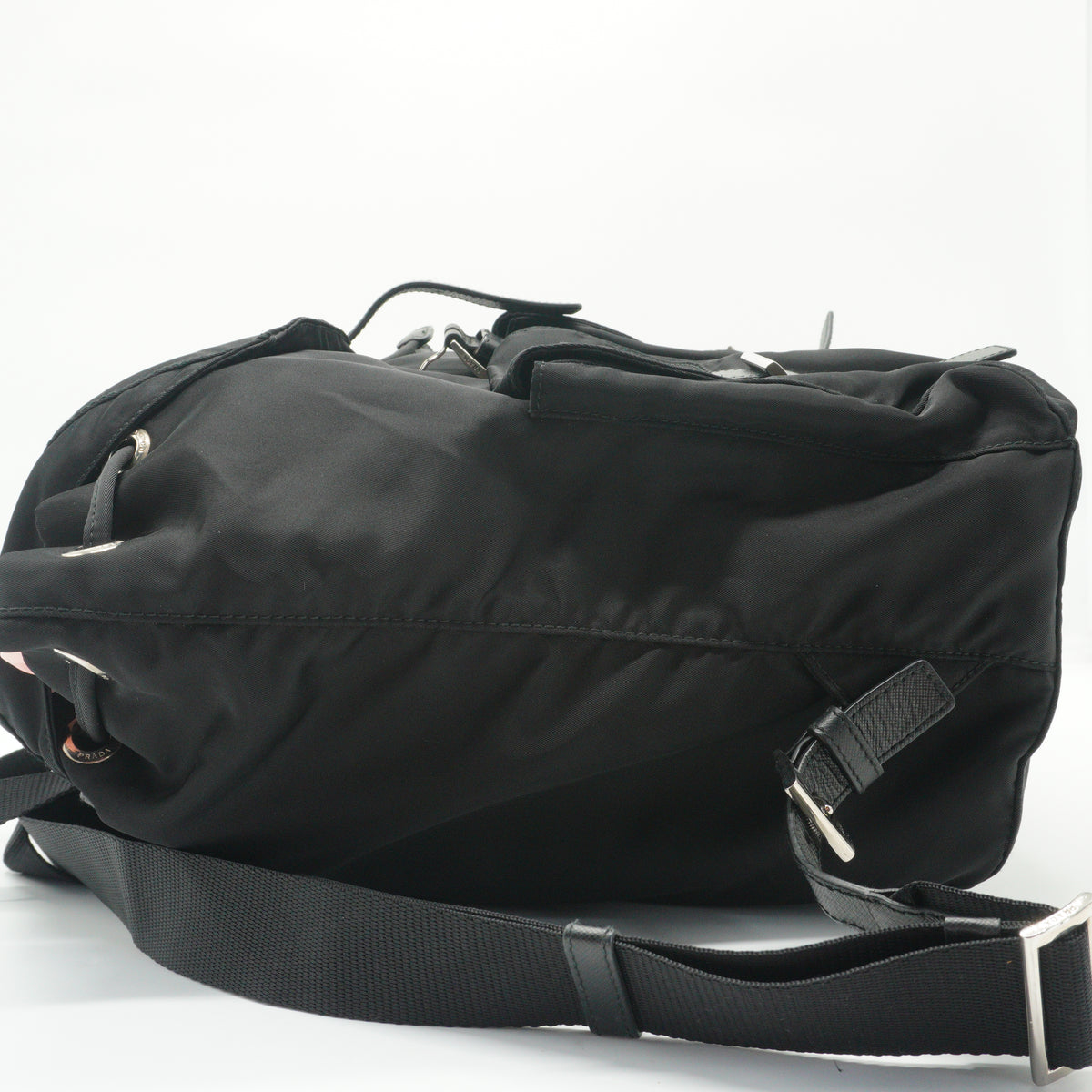 Prada	Vela Backpack Medium Nylon Black SHW