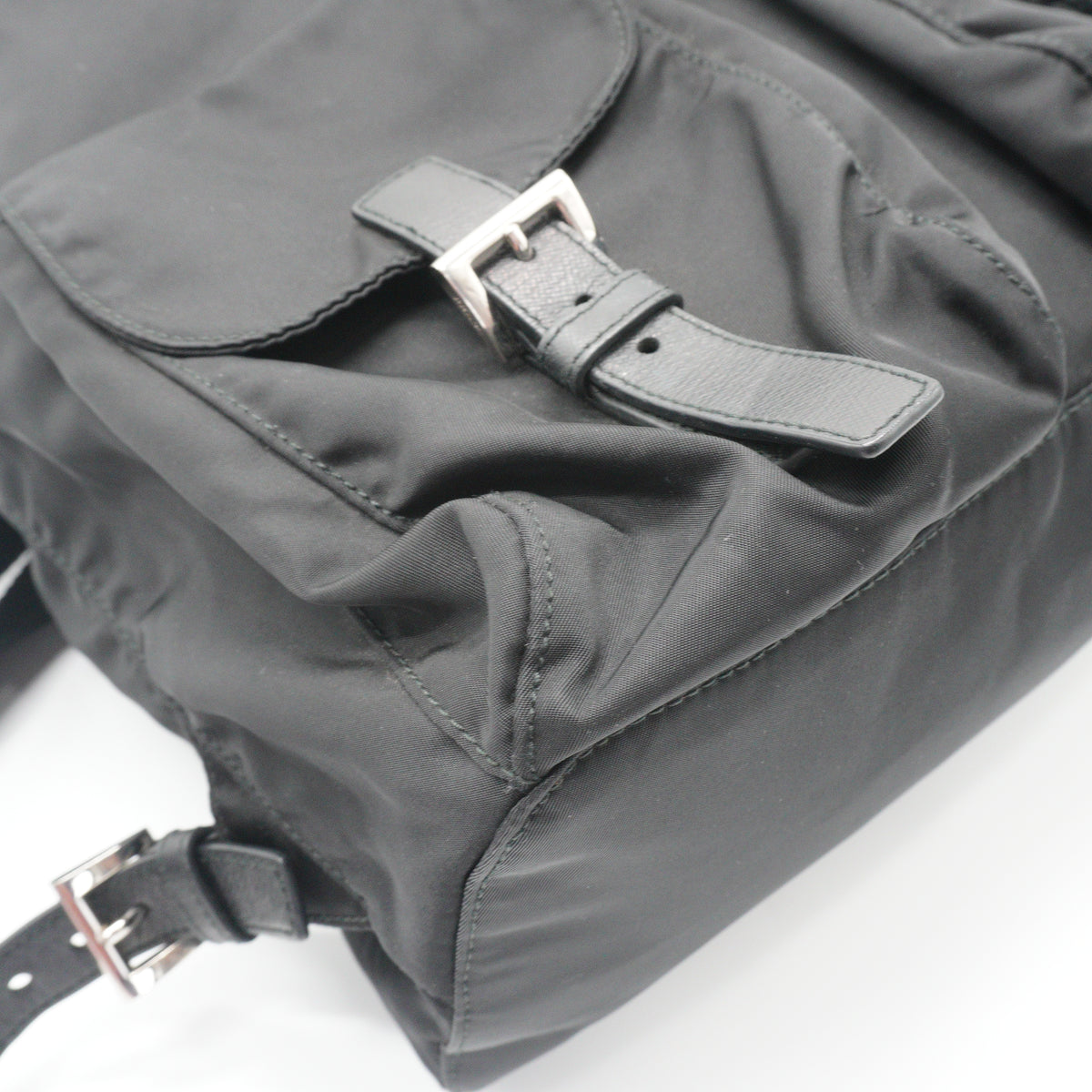 Prada	Vela Backpack Medium Nylon Black SHW