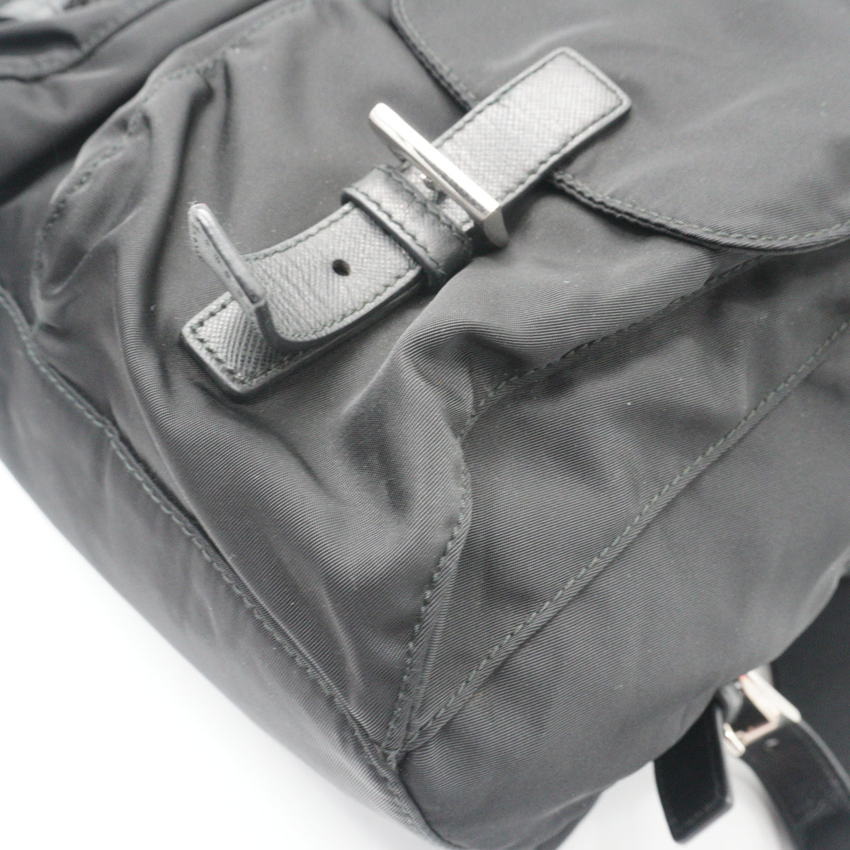 Prada	Vela Backpack Medium Nylon Black SHW