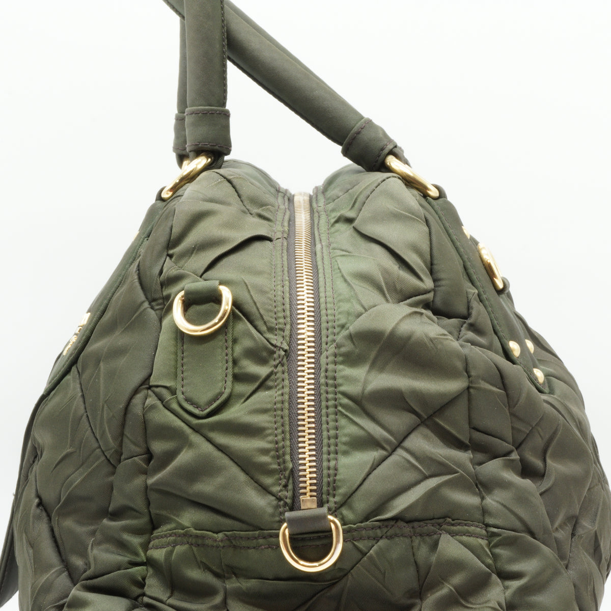 Prada	Tessuto Nylon Large Bauletto Olive Green GHW