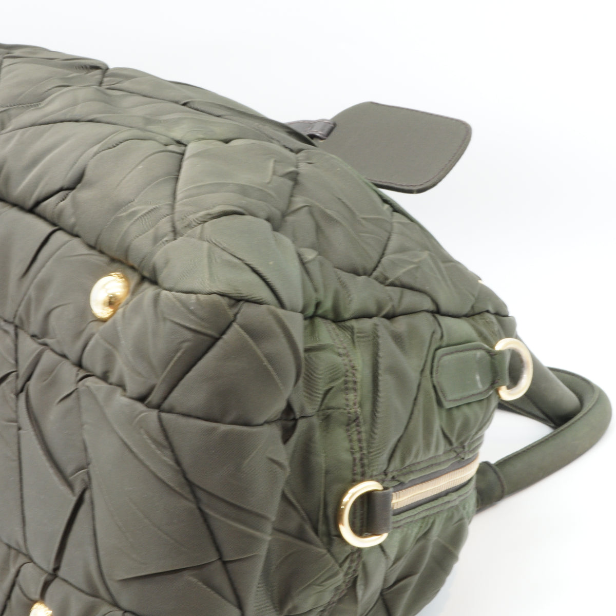 Prada	Tessuto Nylon Large Bauletto Olive Green GHW