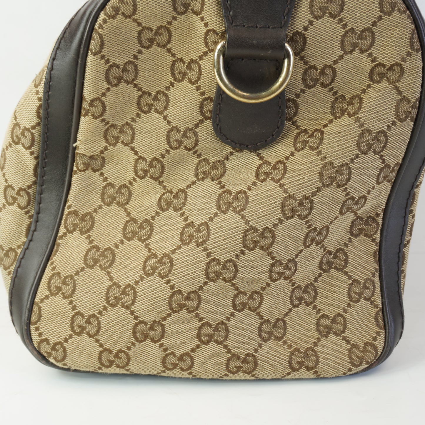 Gucci GG Canvas Web Joy Boston Bag GHW Medium