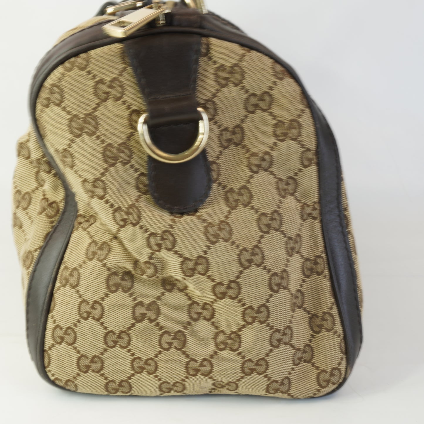 Gucci GG Canvas Web Joy Boston Bag GHW Medium